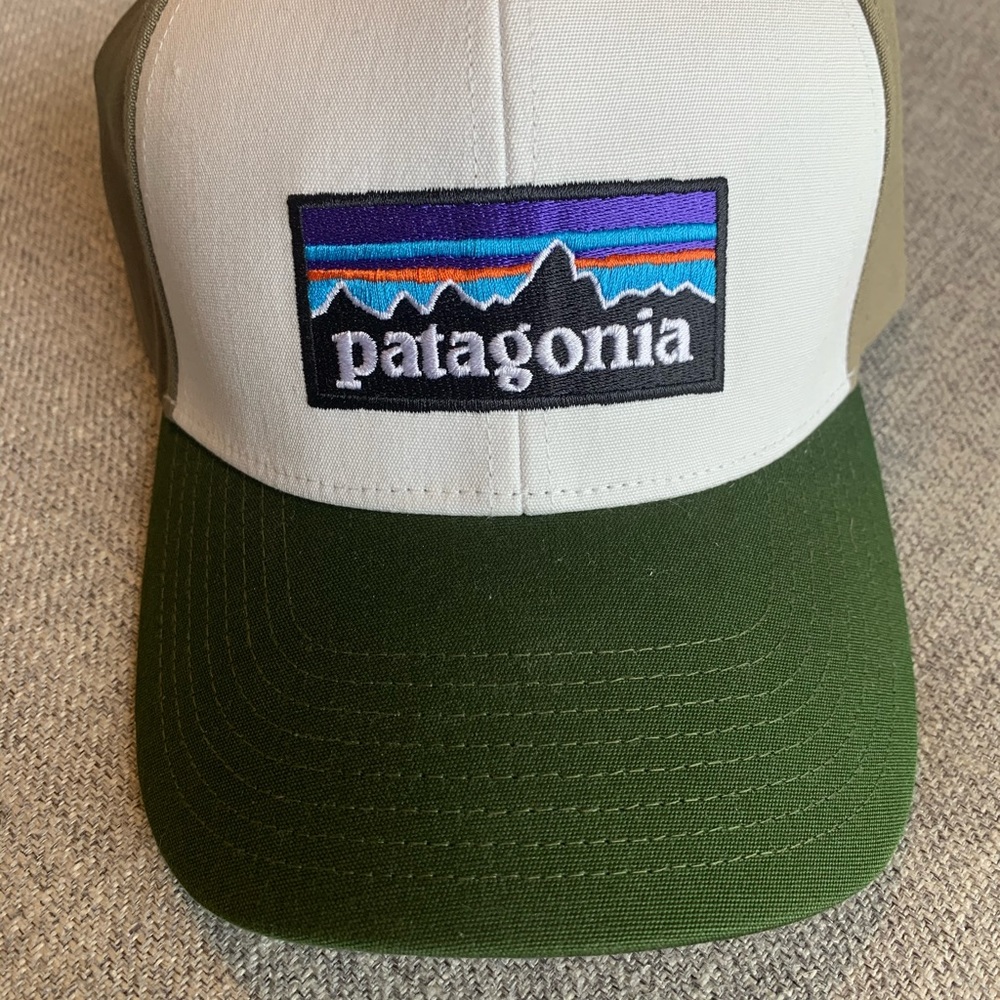 Patagonia Green/ Olive Green trucker hat
